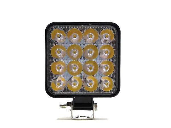 ФАРА LED КВАДРАТНАЯ 48W 6000K (16 ДИОДОВ) (8.5СМ Х 8.5СМ Х 1.5СМ) MINI 4080 фото