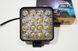 ФАРА LED КВАДРАТНАЯ 48W 6000K (16 ДИОДОВ) (8.5СМ Х 8.5СМ Х 1.5СМ) MINI 4080 фото 1